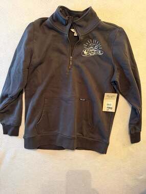 Wrangler Retro Women's Long Live Cowboys Quarter-Zip Pullover Sweatshirt, Size M